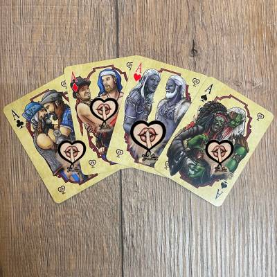 Kartenspiel - Frivolitas Herrenset - Pokerkarten - roter Kartenrücken