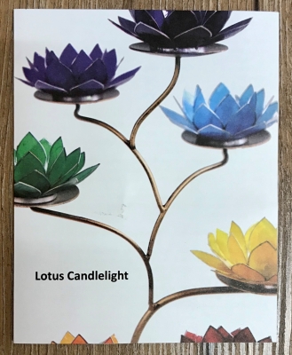 Kerzenhalter - LotusBlume - 1. Wurzelchakra/ Muladhara - rot