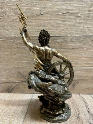 Statue - Taranis keltischer Gott des Donners - bronziert - Dekoration - Ritualbedarf