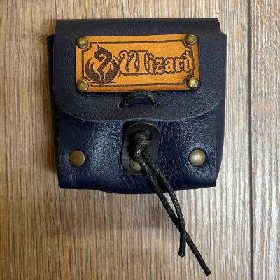 Würfel - Würfelset - Leder-Tasche Wizard/ Magier - 7 Würfel für D&D etc.