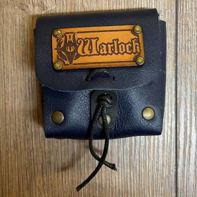 Würfel - Würfelset - Leder-Tasche Warlock/ Hexenmeister - 7 Würfel für D&D etc