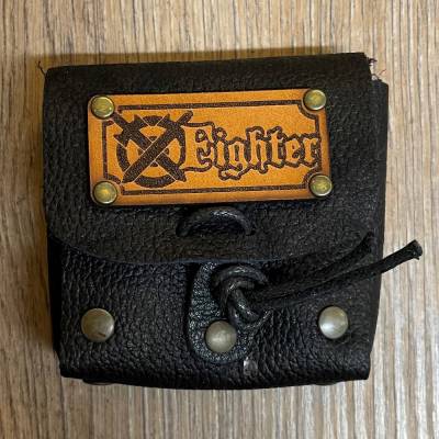 Würfel - Würfelset - Leder-Tasche Fighter/ Krieger - 7 Würfel für D&D etc.