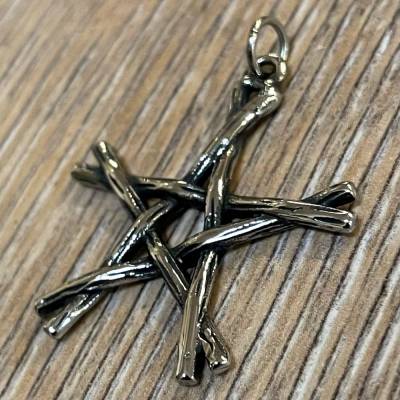 Anhänger - Pentagramm/ Stab-Pentagramm - Edelstahl