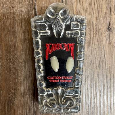 Vampir Aufsteck Zähne - Deluxe im Sarg - Scarecrow Custom Fangs - original toothcaps