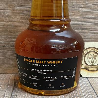 Whisky - St.Kilian - Sonderabfüllung - Whiskyfestival 2023 mild - ex Sherry Oloroso - 59,1% - 0,5l - 1 Flasche verfügbar