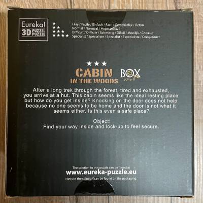 Geduldspiel - Eureka Trickkiste Holz - Cabin in the Woods Escape Box***