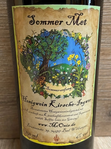 Jahreskreis-Met - 05 Sommeranfang Sonderedition - Kirsche-Ingwer (Litha/ Alban Hefin) - 750ml