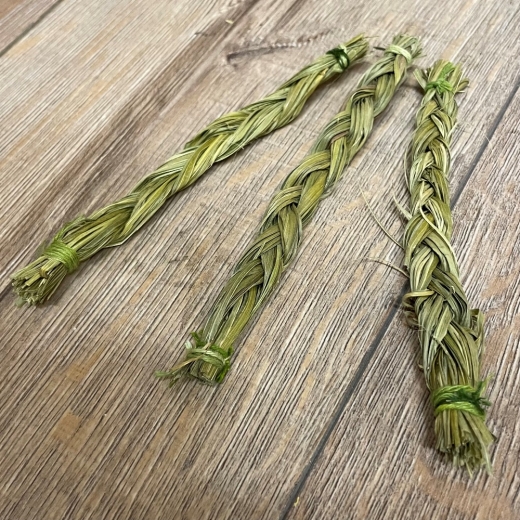 Räucherung - Reine Kräuter - Sweetgrass Bündel einzeln - 10cm