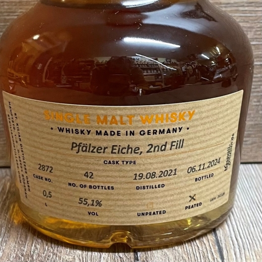 Whisky - St.Kilian - Whisky-Gilde Edition - 05 Máthair 2021-2024 - Pfälzer Eiche 2nd fill peated - 55,1% - 0,5l - limitiert auf 42 Flaschen