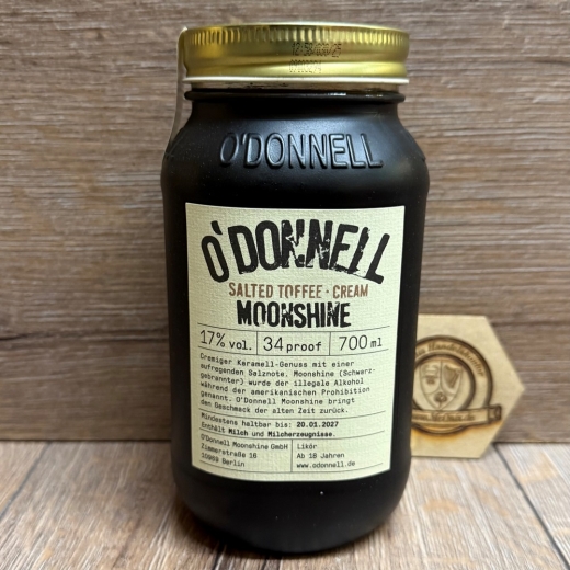 Moonshine ODonnell - Sondersorte - Salted Toffee Cream 17% vol. - 700ml - MHD 20.01.2027