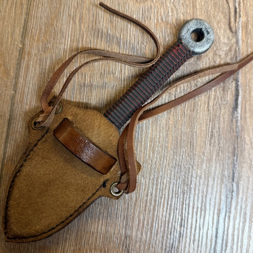 LARP - IF - Dolch Kunai & Gürtelhalter aus leder - Wurfdolch - Iron Fortress