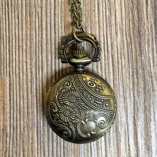 Uhr - Taschenuhr - Größe S - Hirsch altmessing - Quartz - Steampunk