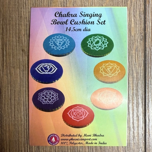 Klangschale - Kissen Chakra 7er Set - flach aus Polyester - 14,5cm