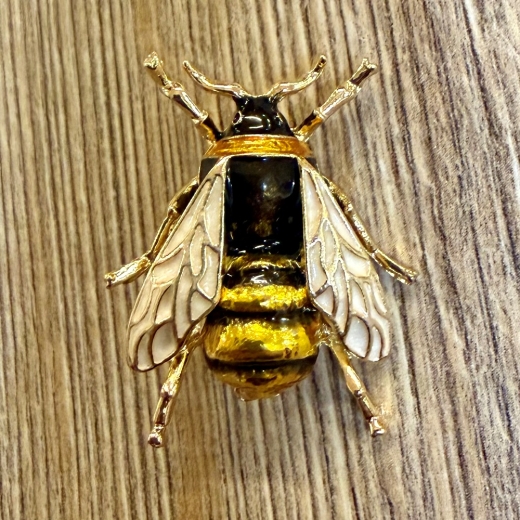 Brosche - Hummel mit Strasssteinen - Aetherwelt