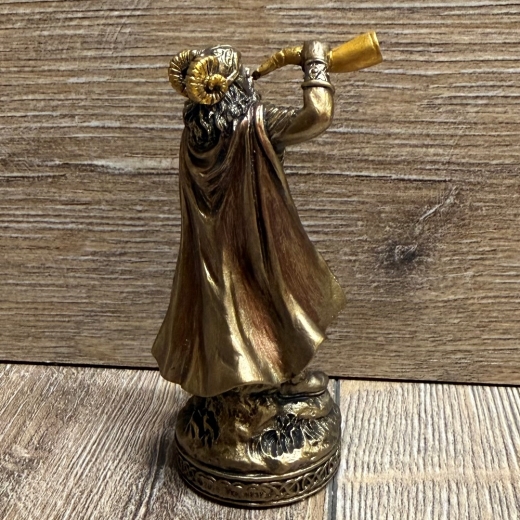 Statue - Heimdall Miniatur - nordischer Gott Wächter der Regenbogenbrücke - bronziert - Dekoration - Ritualbedarf
