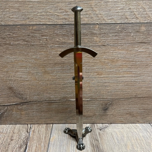 Waffen Deko - Brieföffner - War of Thrones - Rob Stark mit Ständer, symmetrische Stahlklinge