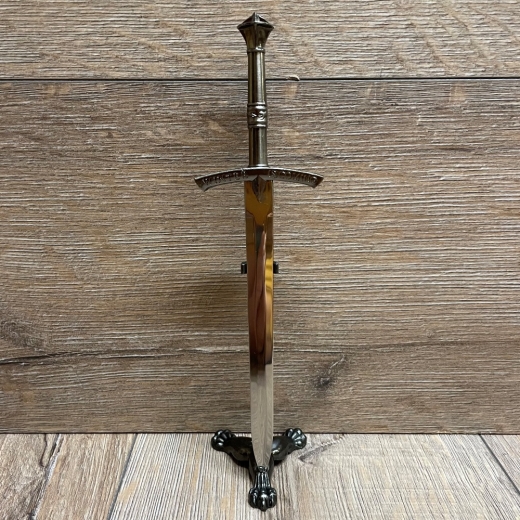 Waffen Deko - Brieföffner - War of Thrones - Winter mit Ständer, symmetrische Stahlklinge