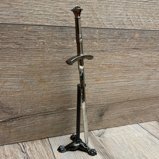 Waffen Deko - Brieföffner - War of Thrones - Winter mit Ständer, symmetrische Stahlklinge