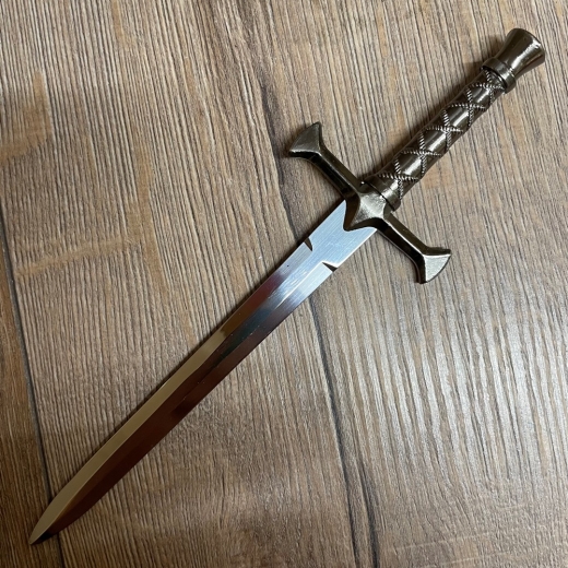 Waffen Deko - Brieföffner - War of Thrones - mit Ständer, symmetrische Stahlklinge