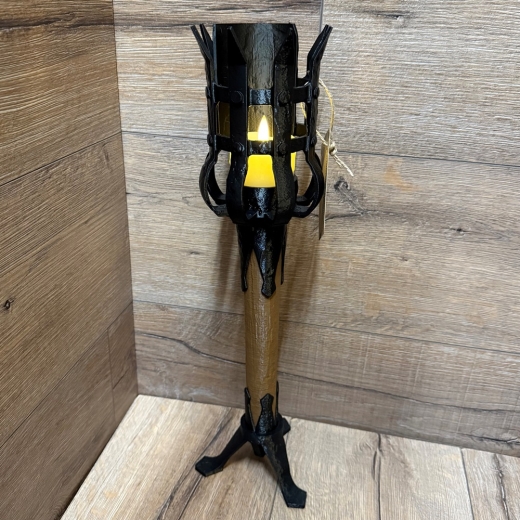 3D-Druck - Fackel &quote;Regis&quote; inkl. Tisch- und Wandhalterung sowie Blendschutz