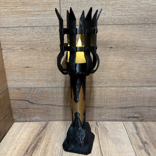 3D-Druck - Tisch Fackel &quote;Regis&quote; mit schwerem Standfuß