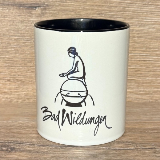 Bad Wildungen - Tasse aus Keramik - Bad Wildungen Nymphe - gelb oder schwarz