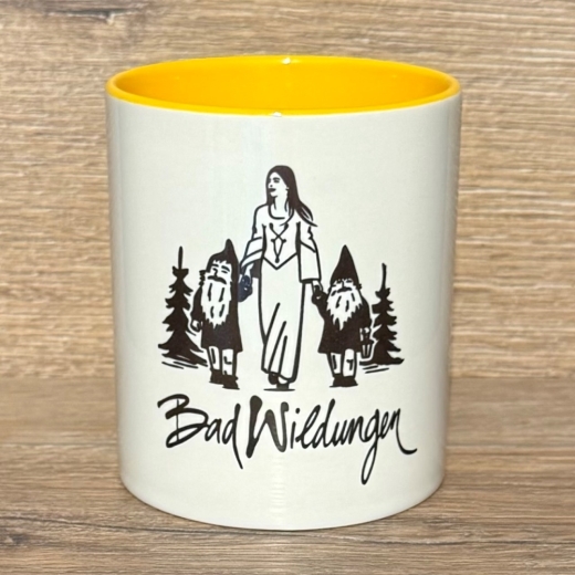 Bad Wildungen - Tasse aus Keramik - Bad Wildungen Schneewittchen - gelb oder schwarz