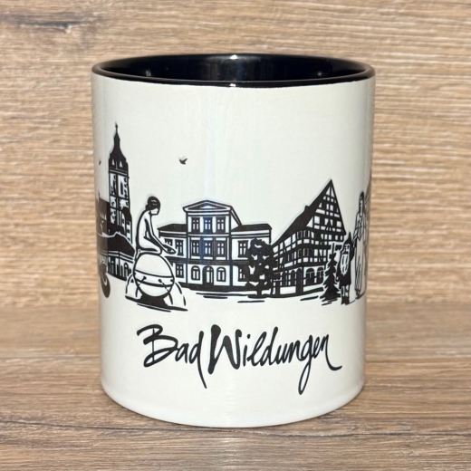 Bad Wildungen - Tasse aus Keramik - Bad Wildungen Highlights - gelb oder schwarz