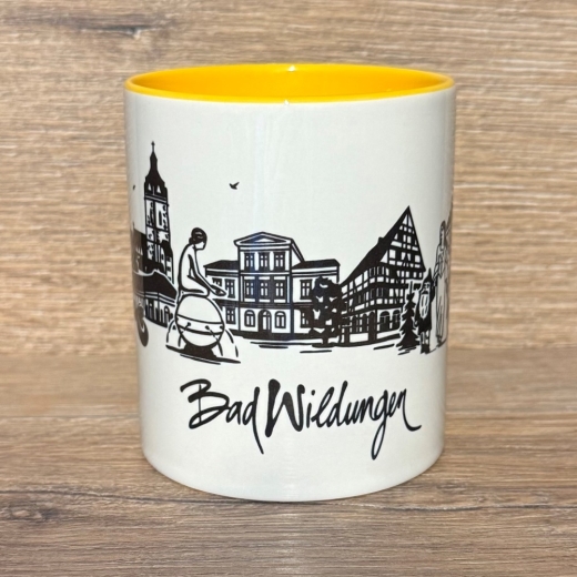 Bad Wildungen - Tasse aus Keramik - Bad Wildungen Highlights - gelb oder schwarz