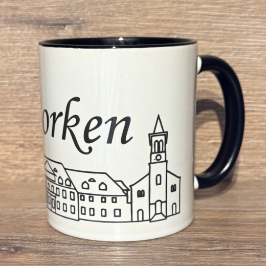 Borken - Tasse aus Keramik - Borken (Hessen) Highlights - rot oder schwarz