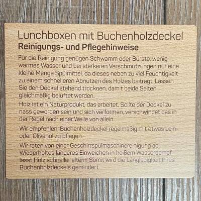 Bad Wildungen - Eco Click Lunchbox Weißblech mit Holz-Deckel - 750ml - Nymphe