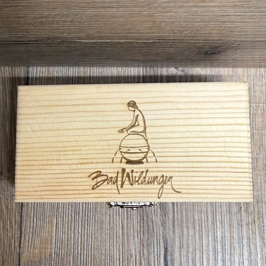 Bad Wildungen - Holzkiste natur - Größe 1 - 12x6x4cm - Nymphe