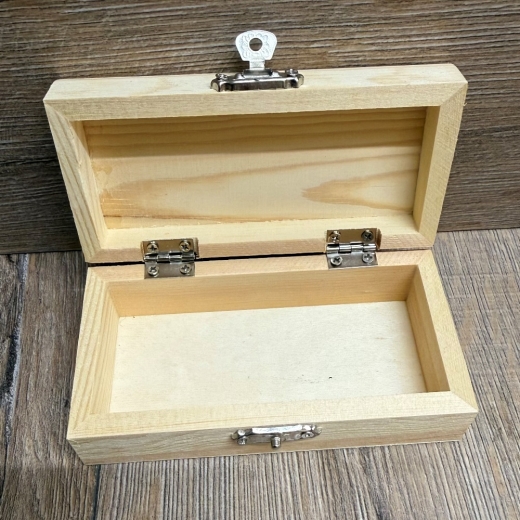 Bad Wildungen - Holzkiste natur - Größe 1 - 12x6x4cm - Schneewittchen