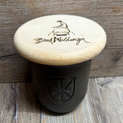 Bad Wildungen - Holz Deckel - Buche unbehandelt - Trinkglas/ Bierkrug/ Bierdeckel - 10cm - Nymphe