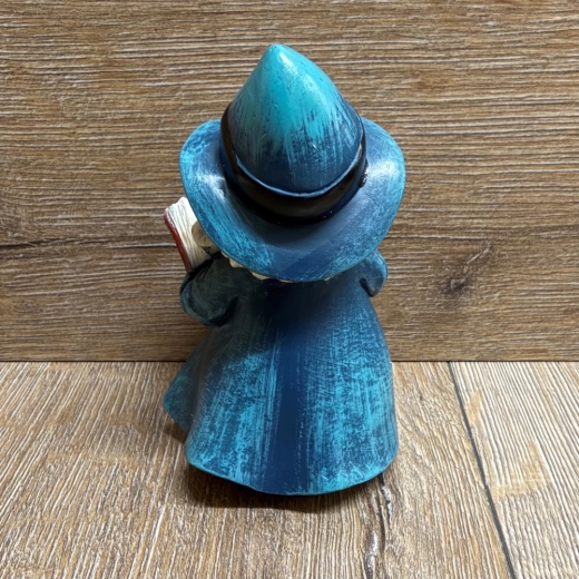 Figur - Mystischer Elfen- Zauberer klein - blauer Hut & Buch - neu