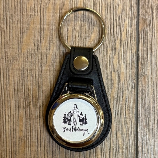 Schlüsselanhänger - McO - Metall & Kunstleder inkl. Einkaufswagenchip - Motiv Bad Wildungen Schneewittchen