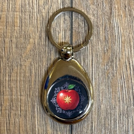 Schlüsselanhänger - McO - Metall inkl. Einkaufswagenchip - Motiv Bad Wildungen Apfel