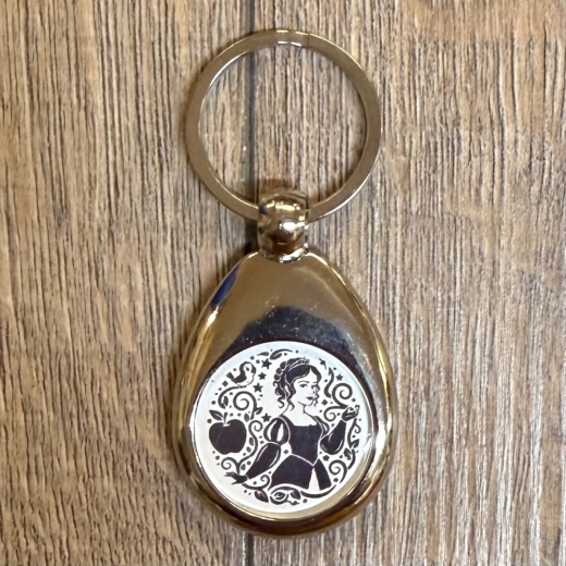 Schlüsselanhänger - McO - Metall inkl. Einkaufswagenchip - Motiv Bad Wildungen Schneewittchen Mandala