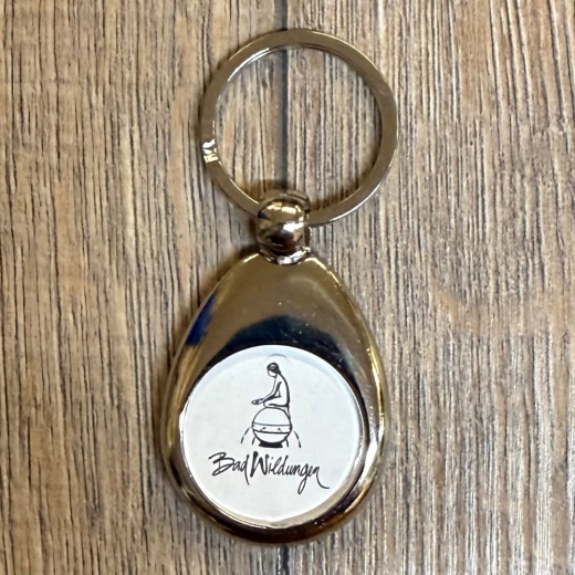 Schlüsselanhänger - McO - Metall inkl. Einkaufswagenchip - Motiv Bad Wildungen Nymphenbrunnen