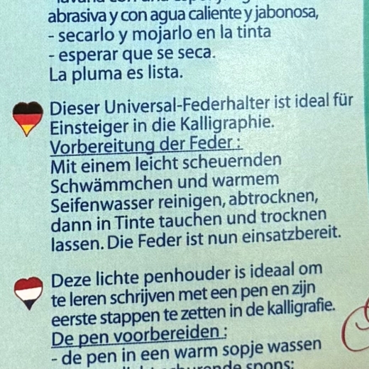 Schreibzeug - Schreibfeder/ Federhalter inkl. Feder - Caligraphie - Aladine