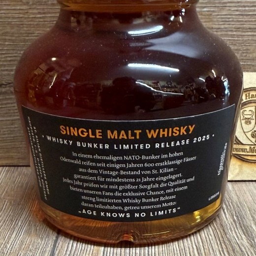 Whisky - St.Kilian - Sonderabfüllung - Whisky Bunker - Limited Release 2025 - 476 Flaschen - 0,5l