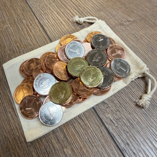 Larp Münzset* 17 - Bist du Amboss sei geduldig, bist du Hammer schlage zu - inkl. Baumwollbeutel - Setpreis