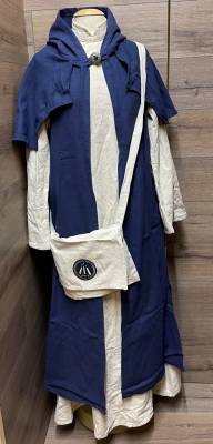 Umhängetasche mit Aufnäher - OBOD AWEN - Barde - blau - Exklusiv für OBOD Mitglieder