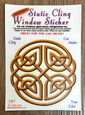 Fenster Aufkleber - Endless Knot/ Keltischer Knoten - Transparent & wiederverwendbar