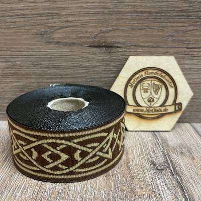 33115-brn - Borte keltisch 4 - 10m - Breite 33mm - Mittelalter LARP Karneval