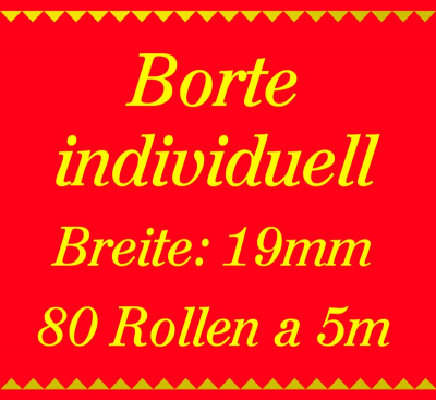 Individuelle Borte 2 Farben - 019mm breit - 400m - 5m Rollen!