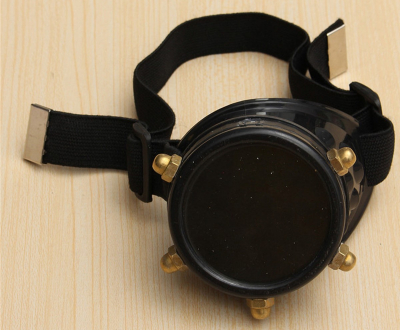 Steampunk - Brille/ Monokel (Kuststoff) - schwarz