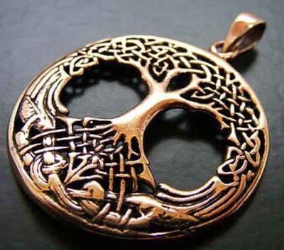 Anhänger - keltisch - Baum des Lebens/ Weltenbaum durchbrochen groß - Bronze - letzter Artikel
