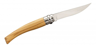 Opinel Slim-Line Rostfrei - Nr. 08 - Oliven-Holz - 11cm