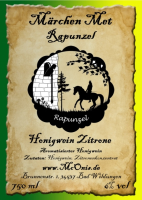 Märchen-Met - Rapunzel - Zitrone - aromatisiertes honigweinhaltiges Getränk